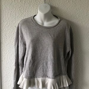 J Crew pleated sweatshirt